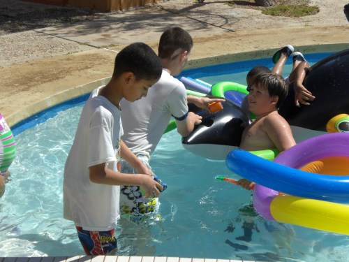 Pool Time at the Hortons 017